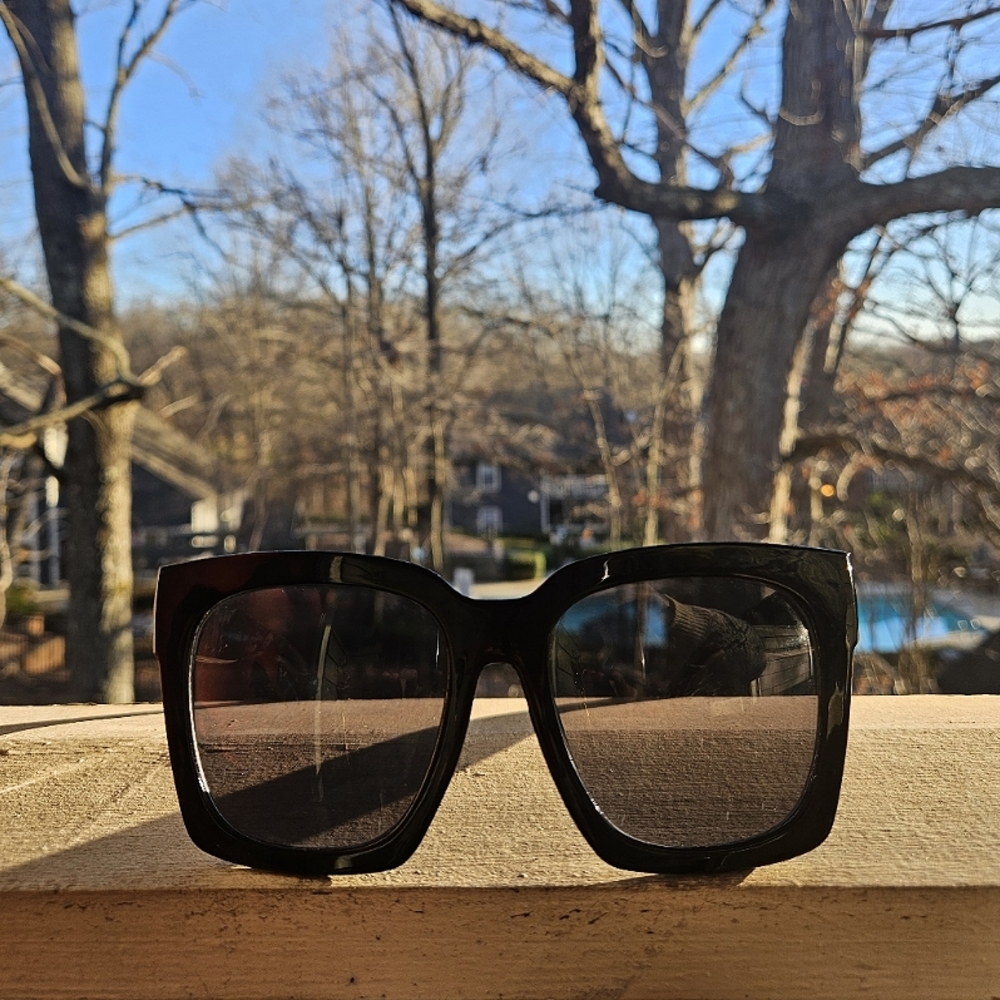 Oversized Luxury blackout Sunglasses.